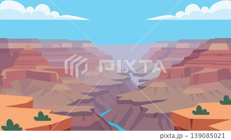 Flat Design River Veins Cutting Through Ancient Stone Flat Design River Veins Cutting Through Ancient Stone 139085021