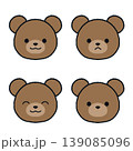 クマの顔のイラストセット 139085096