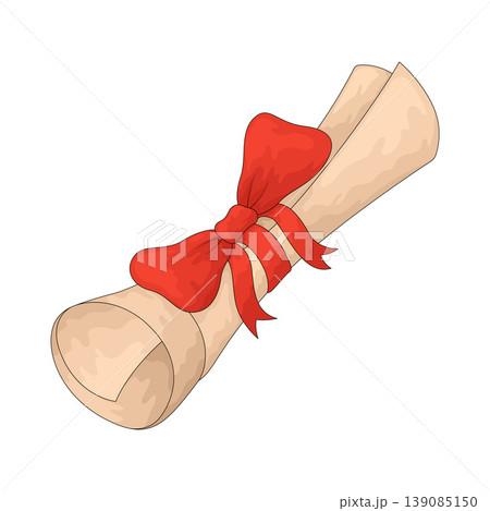 Illustration of Certificate Scroll 139085150