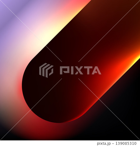 Minimalist red and purple gradient abstract background with sleek rounded diagonal shape and futuristic glowing light effect 139085310