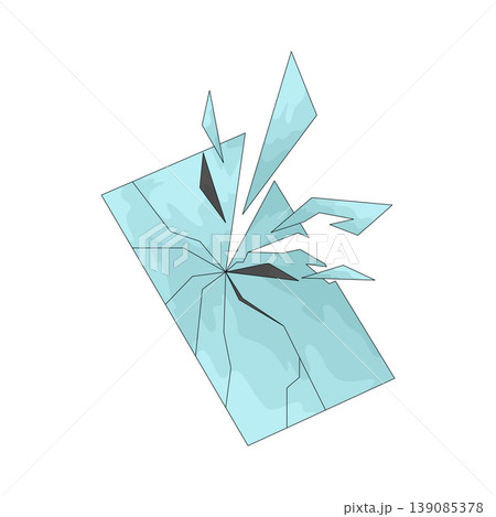 Illustration of Shattered Glass Illustration of Shattered Glass 139085378