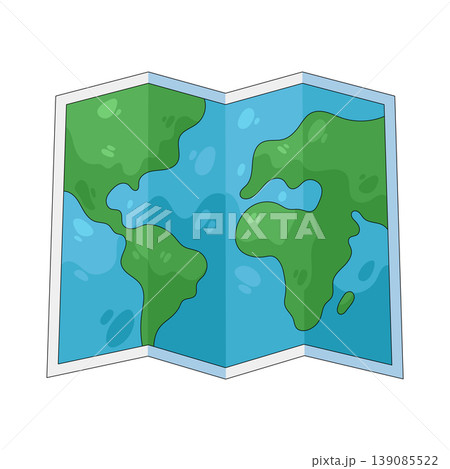 Illustration of map Illustration of map 139085522