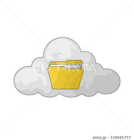 Illustration of Cloud Folder Illustration of Cloud Folder 139085757