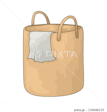 Illustration of Laundry Basket 139086155