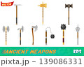ancient battle weapons stock vector illustration 139086331