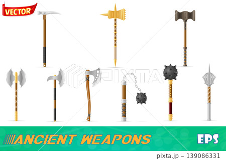 ancient battle weapons stock vector illustration ancient battle weapons stock vector illustration 139086331