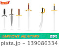 ancient battle weapons stock vector illustration 139086334