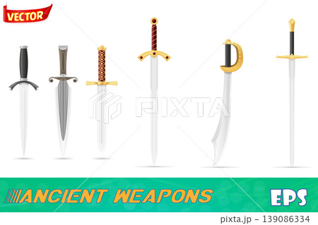 ancient battle weapons stock vector illustration ancient battle weapons stock vector illustration 139086334