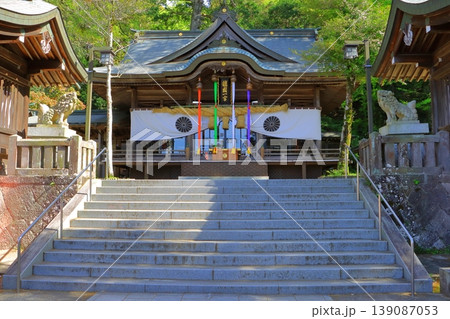 新緑の西寒田神社（本殿・大分市） 139087053