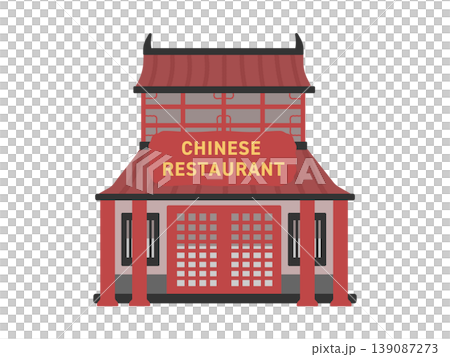 Chinese restaurant building illustration Chinese restaurant building illustration 139087273