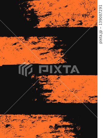 Black and orange Grunge Brush Stroke Abstract Vector 139087291