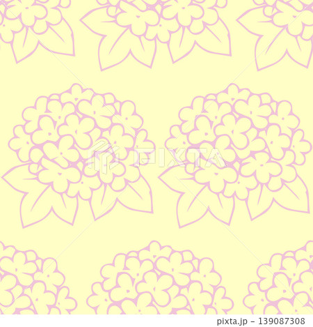 Elegant floral hydrangea clusters background Elegant floral hydrangea clusters background 139087308