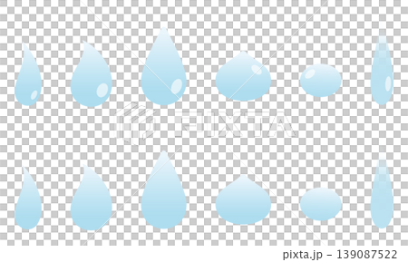 Sweat, drops, tears, water droplets illustration set Sweat, drops, tears, water droplets illustration set 139087522