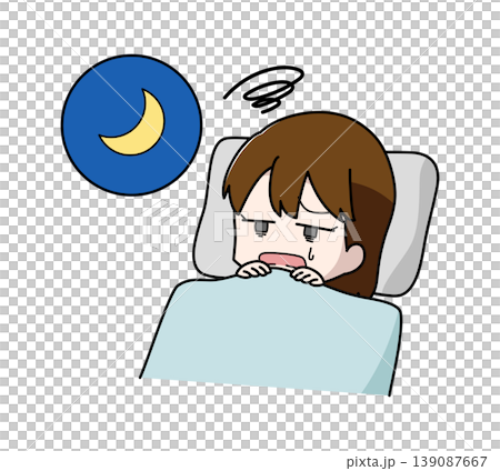 眠れない女子のイラスト 眠れない女子のイラスト 139087667