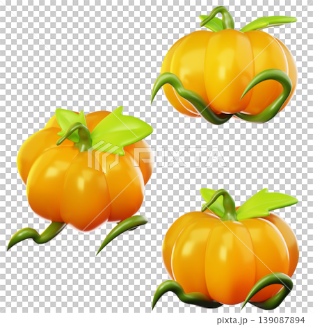 3d, vegetable, set 139087894