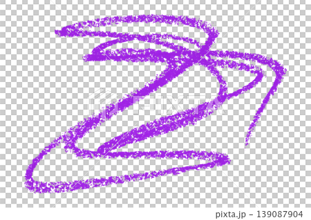 purple pencil strokes isolated on transparent background 139087904