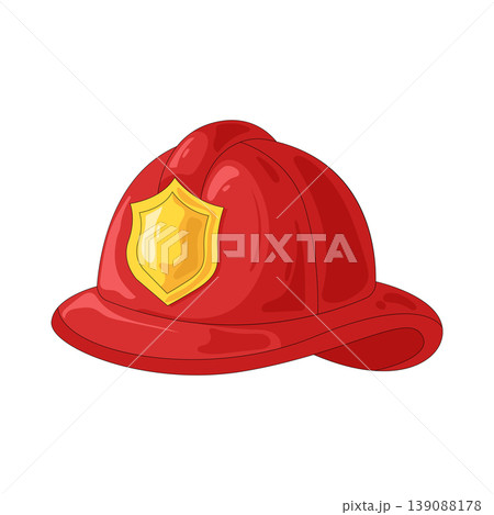 Illustration of firefighter helmet Illustration of firefighter helmet 139088178