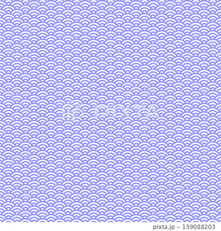 紫色の青海波模様を使った和風パターンのイラスト 紫色の青海波模様を使った和風パターンのイラスト 139088203