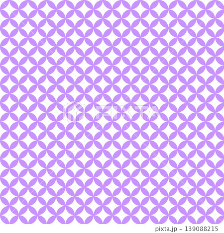 紫色の七宝つなぎ模様を使った和風繰り返しパターンのイラスト 紫色の七宝つなぎ模様を使った和風繰り返しパターンのイラスト 139088215