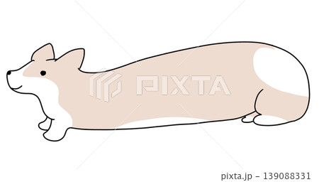 長い犬のイラスト(コーギー) 長い犬のイラスト(コーギー) 139088331