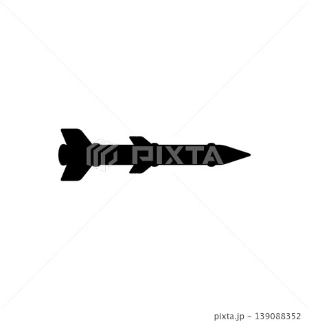 missile icon silhouette 139088352
