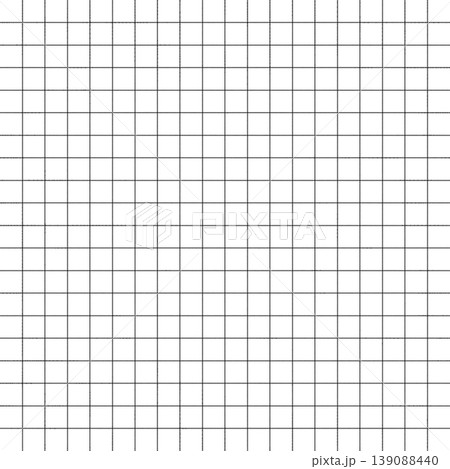 黒い細線で描いたシンプルな方眼紙グリッドのイラスト 139088440