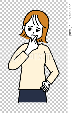 Illustration of women troubled Illustration of women troubled 139088522