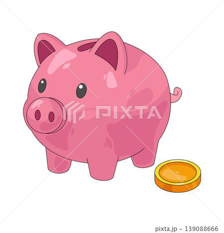 Illustration of piggy bank Illustration of piggy bank 139088666