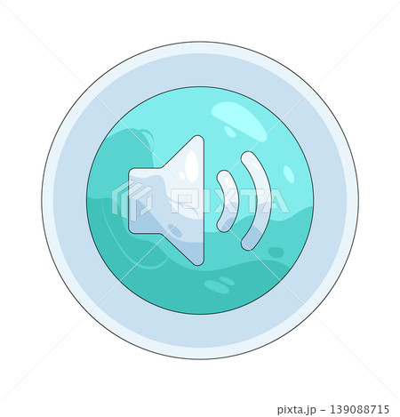 Illustration of speaker button Illustration of speaker button 139088715