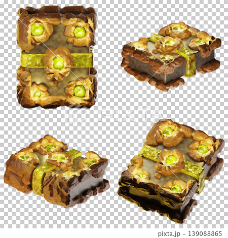 Game Asset. Earth magic book. Isolated on transparent background. 3D illustration. High resolution Game Asset. Earth magic book. Isolated on transparent background. 3D illustration. High resolution 139088865