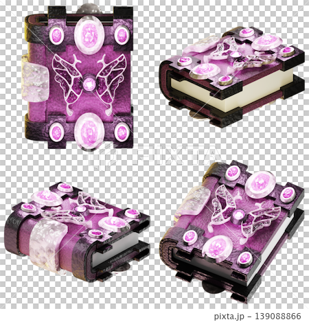 Game Asset. Earth magic book. Isolated on transparent background. 3D illustration. High resolution Game Asset. Earth magic book. Isolated on transparent background. 3D illustration. High resolution 139088866