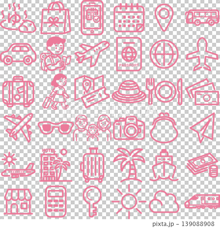 旅行 アイコン ロゴ ピクトグラム トラベル 飾り 線 デザイン 観光 休暇 レジャー イラスト素材 旅行 アイコン ロゴ ピクトグラム トラベル 飾り 線 デザイン 観光 休暇 レジャー イラスト素材 139088908