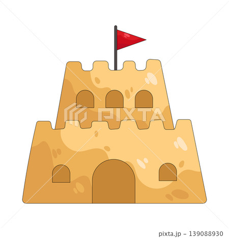 Illustration of sandcastle Illustration of sandcastle 139088930