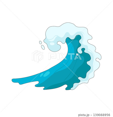 Illustration of wave Illustration of wave 139088956