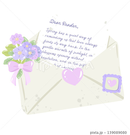 Romantic Love Letter Clipart Cottagecore Envelope With Flowers Dear Reader Letter Spring Floral Illustration Romantic Love Letter Clipart Cottagecore Envelope With Flowers Dear Reader Letter Spring Floral Illustration 139089080