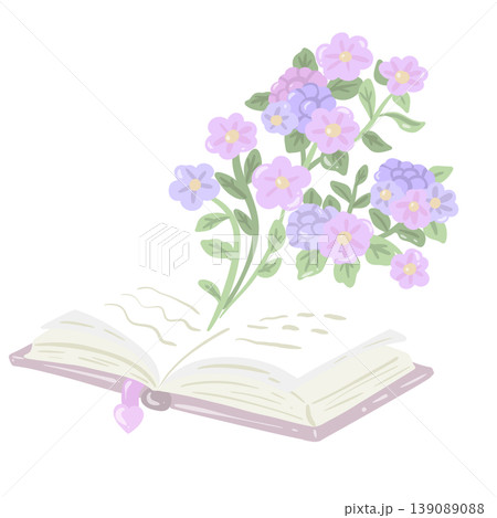 Floral Book Clipart Open Book With Growing Spring Flowers Cottagecore Reading Aesthetic Illustration Floral Book Clipart Open Book With Growing Spring Flowers Cottagecore Reading Aesthetic Illustration 139089088