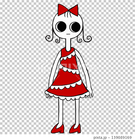 リボンとワンピースを着た女 139089169