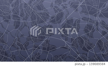 Monochromatic purple city map background with river. Vector illustration. Monochromatic purple city map background with river. Vector illustration. 139089384