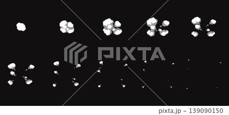 Pixel Smoke Explosion Frames Retro Effect Set Pixel Smoke Explosion Frames Retro Effect Set 139090150