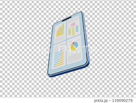 Smartphone displaying graphs Smartphone displaying graphs 139090279