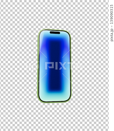 Green smartphone, blue screen Green smartphone, blue screen 139090315