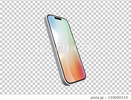 シルバーのスマートフォン シルバーのスマートフォン 139090319