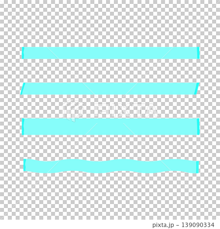 Fluorescent marker pen line art set 139090334