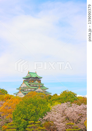 大阪府大阪市、桜と大阪城の風景 大阪府大阪市、桜と大阪城の風景 139090379