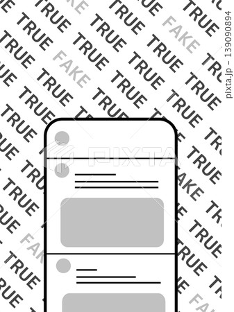 SNSのフェイクニュースと真実の情報・スマートフォンのタイムラインに溢れる情報の真偽・情報リテラシー SNSのフェイクニュースと真実の情報・スマートフォンのタイムラインに溢れる情報の真偽・情報リテラシー 139090894