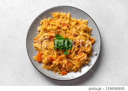 Stewed cabbage, fried sauerkraut Stewed cabbage, fried sauerkraut 139090895