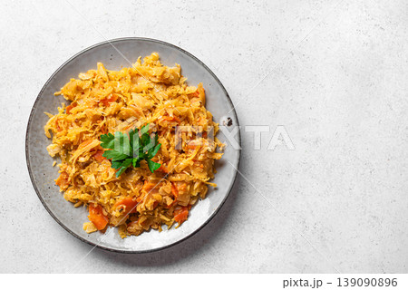 Stewed cabbage, fried sauerkraut Stewed cabbage, fried sauerkraut 139090896