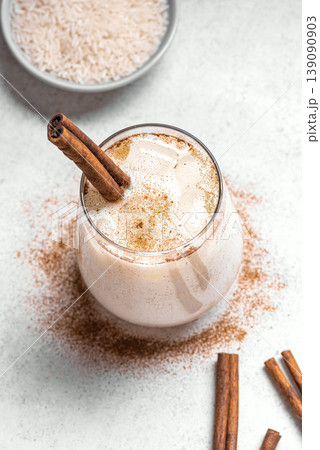 Mexican Horchata rice drink with cinnamon Mexican Horchata rice drink with cinnamon 139090903