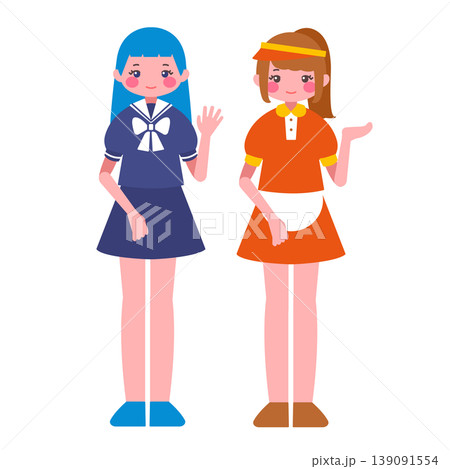 女の子 全身イラスト 女の子 全身イラスト 139091554