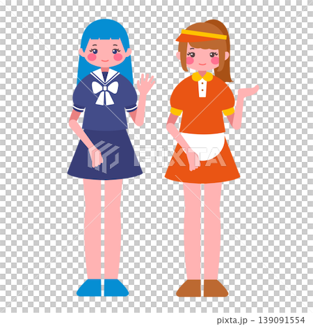 女の子 全身イラスト 女の子 全身イラスト 139091554